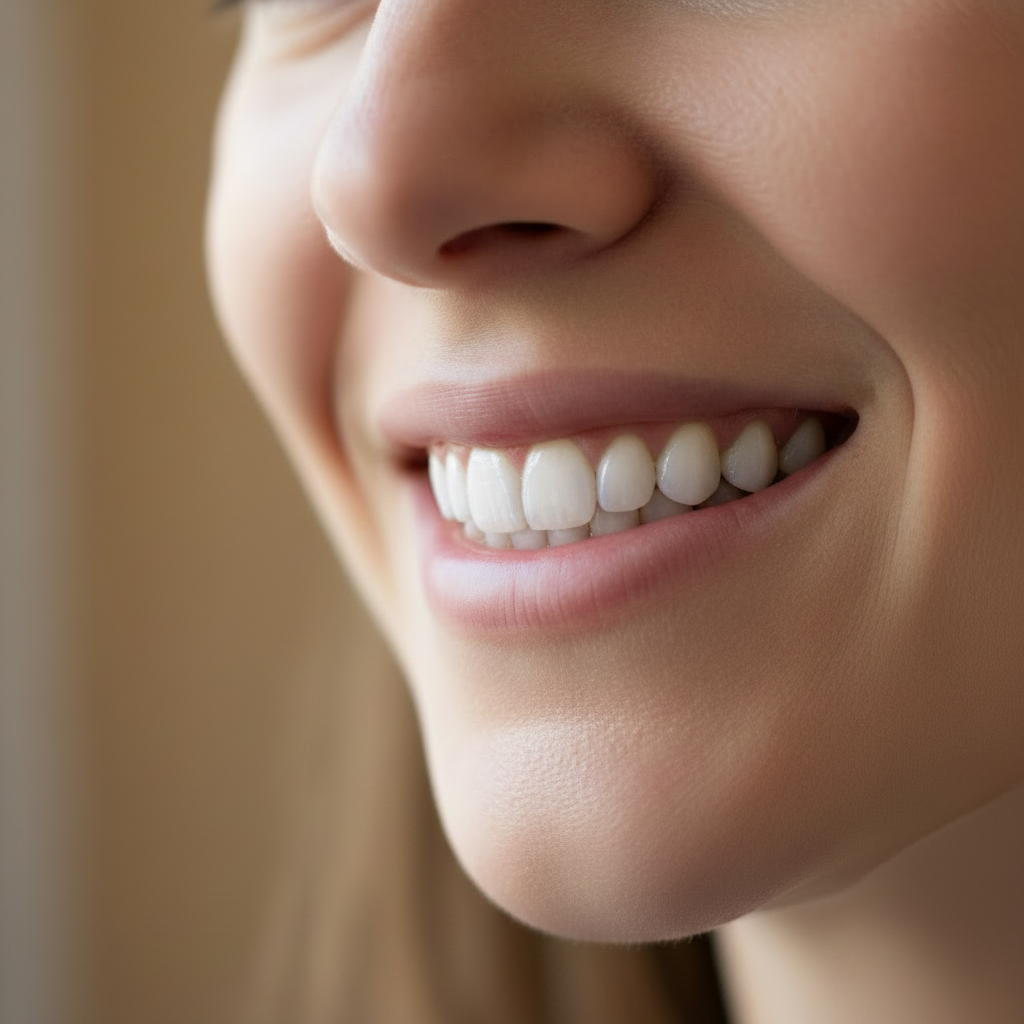 After - clean white teeth